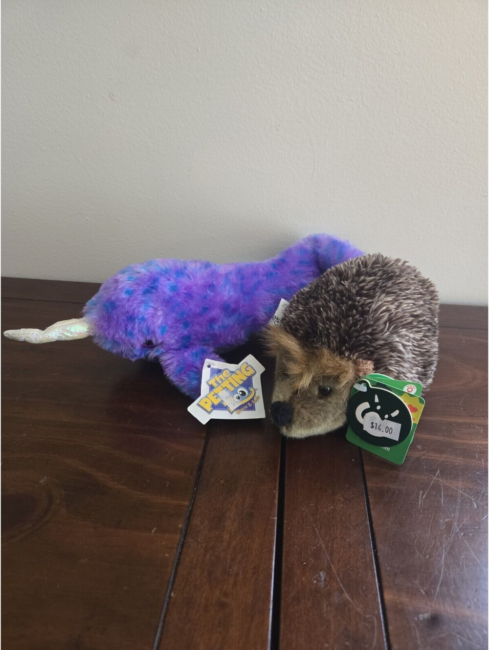 Living Nature Hedgehog Cuddly Toy 6.5" New Petting Zoo Narwhal